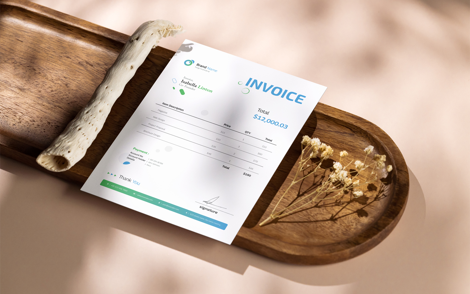 Invoice Templates - Print Ready Invoice Template