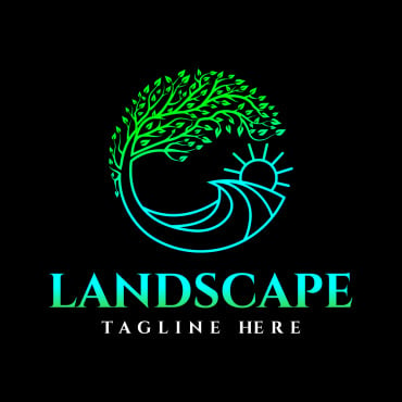 Ocean Landscape Logo Templates 401897