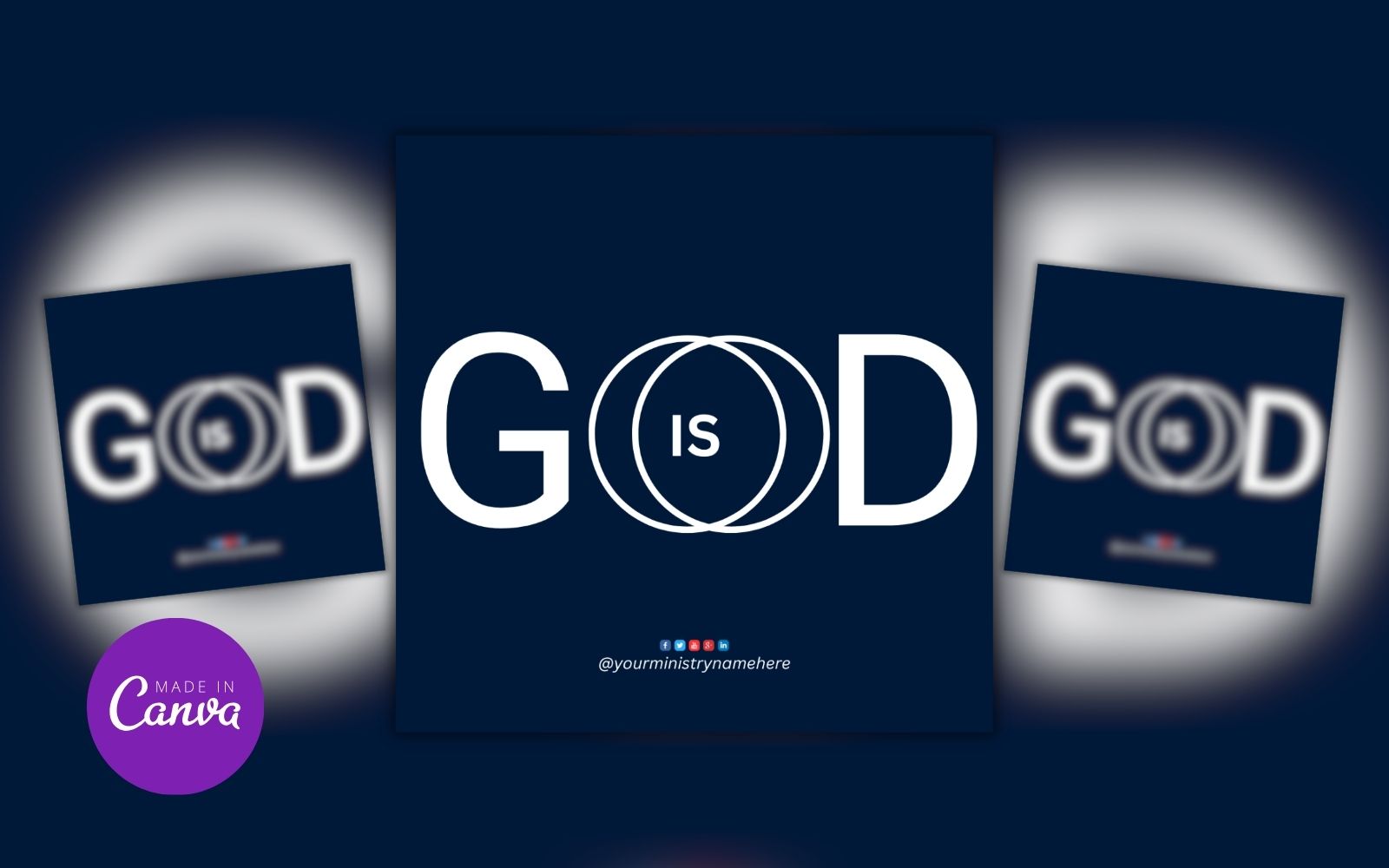 God Is Good Bible Quote Design Template