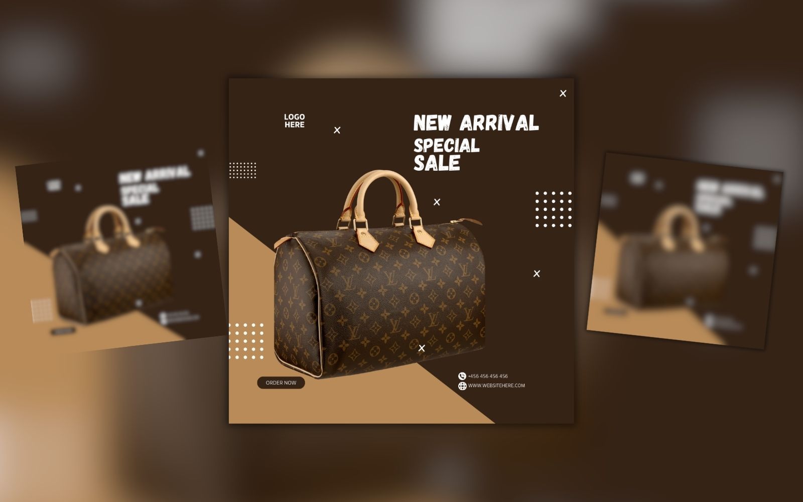 Fashion Bag On Sale Design Template Card