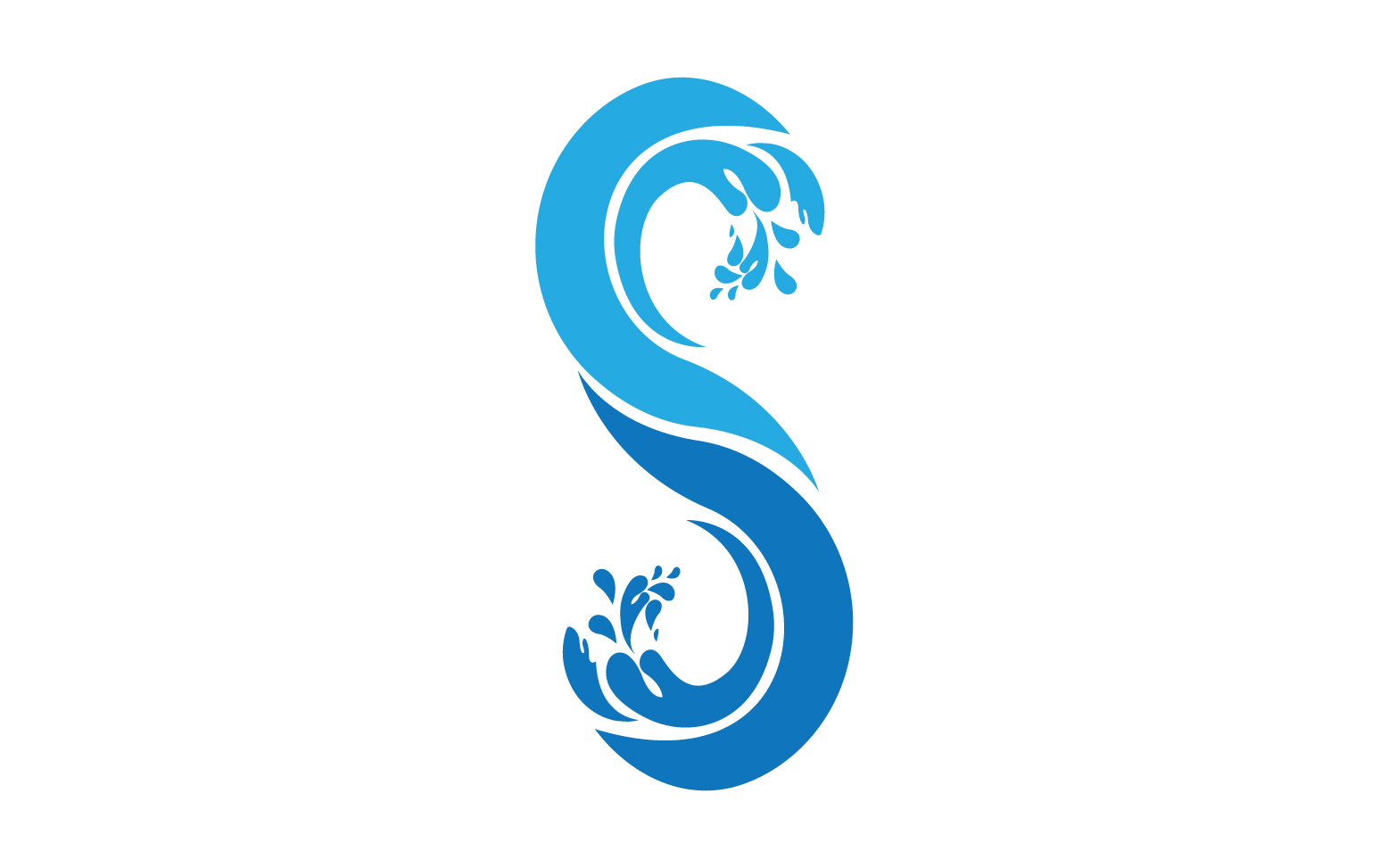 S splash water blue logo vector version v17