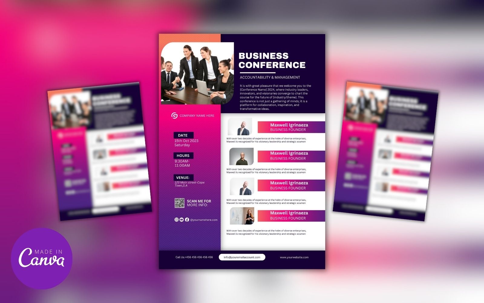 Business Conference A4 Flyer Template