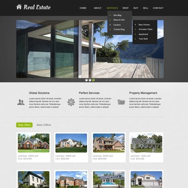 Estate Agency Responsive Website Templates 40236