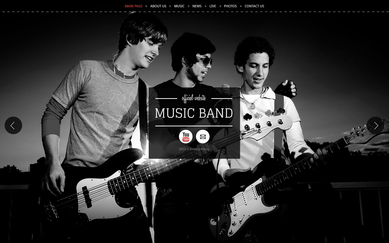 Music Band Website Template