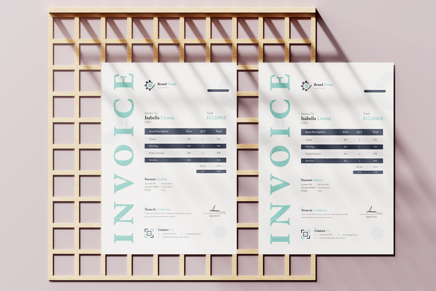 Invoice Template - Print Ready File