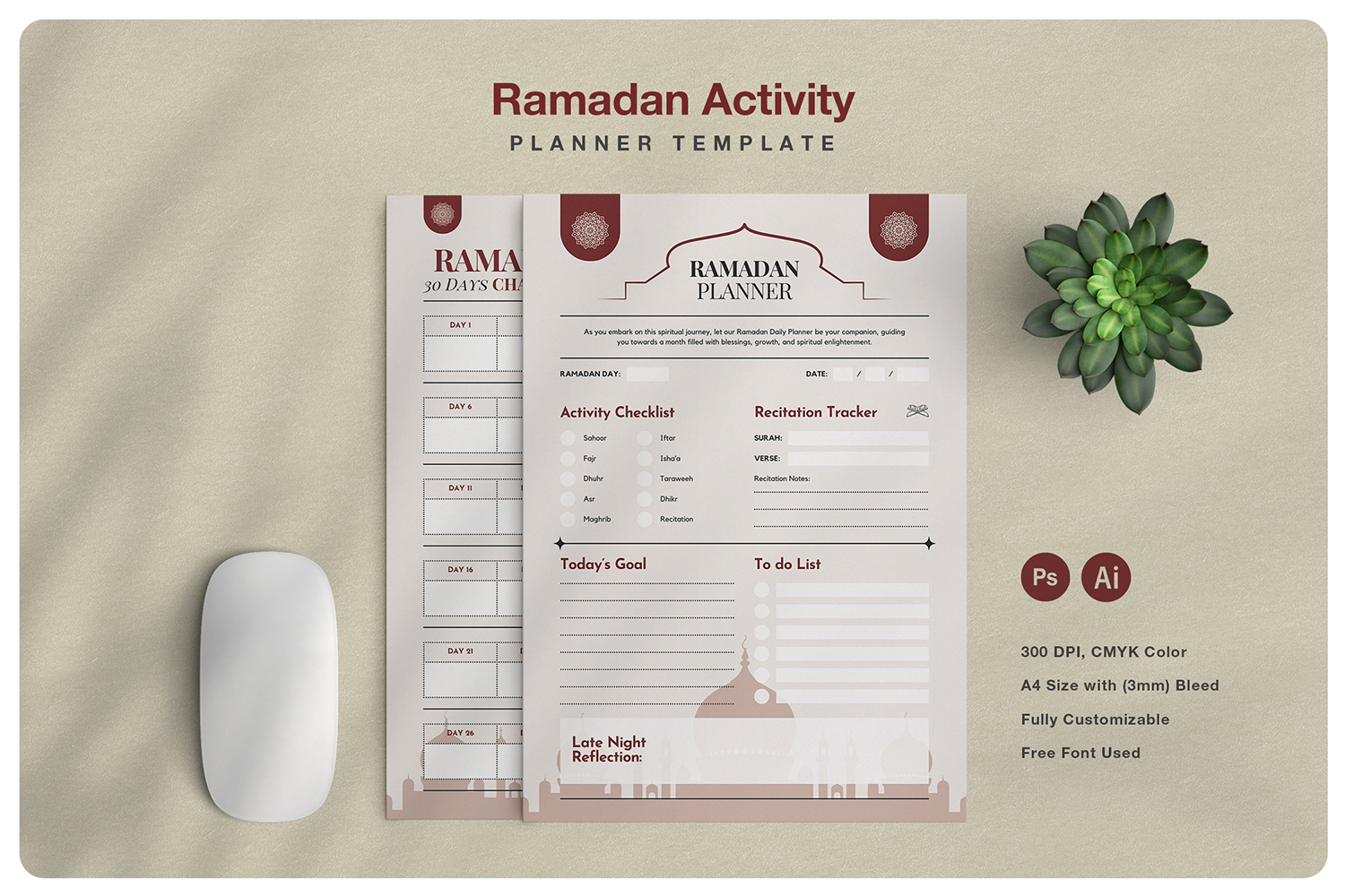 Ramadan Activity Planner Template