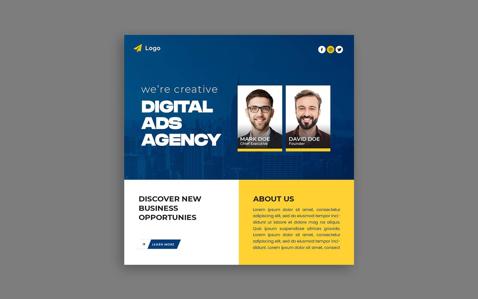 Digital Marketing Agency Social Media Post Template 06