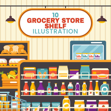 Store Shelf Illustrations Templates 402042