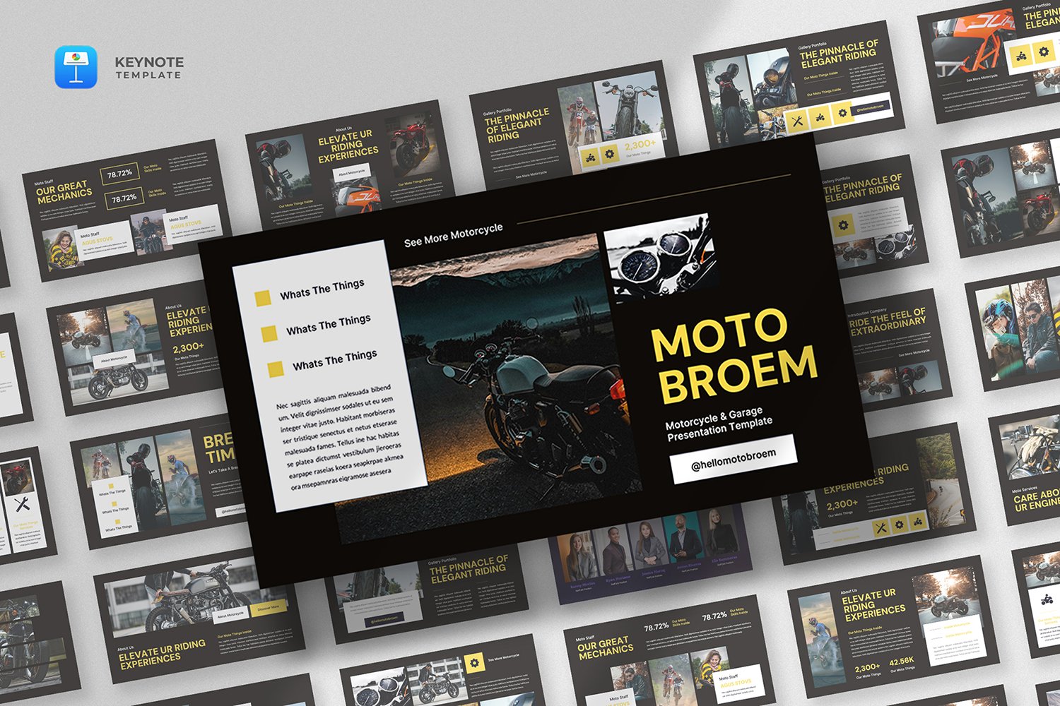 Motobroem - Motorcycle Keynote Template