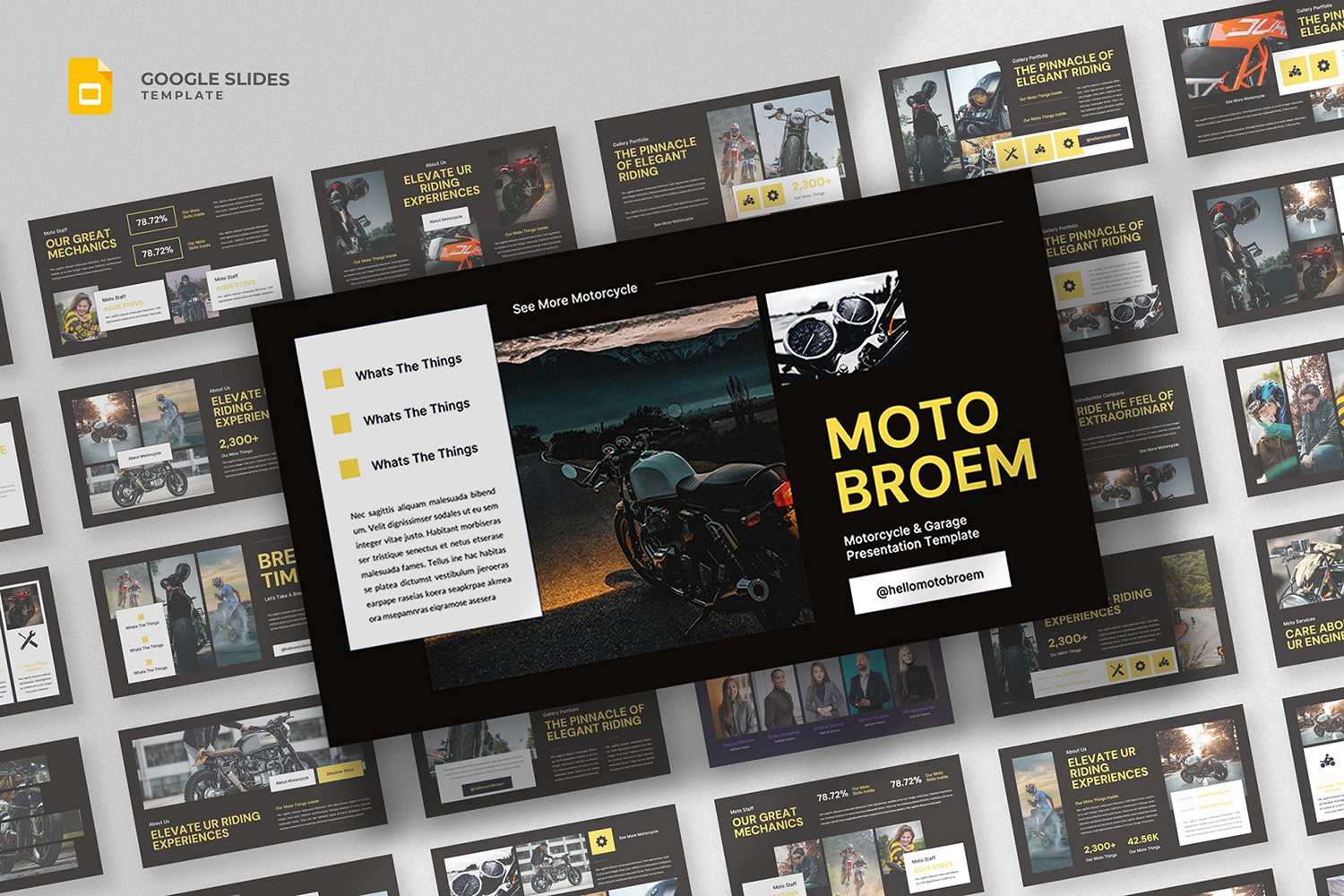 Motobroem - Motorcycle Google Slides Template