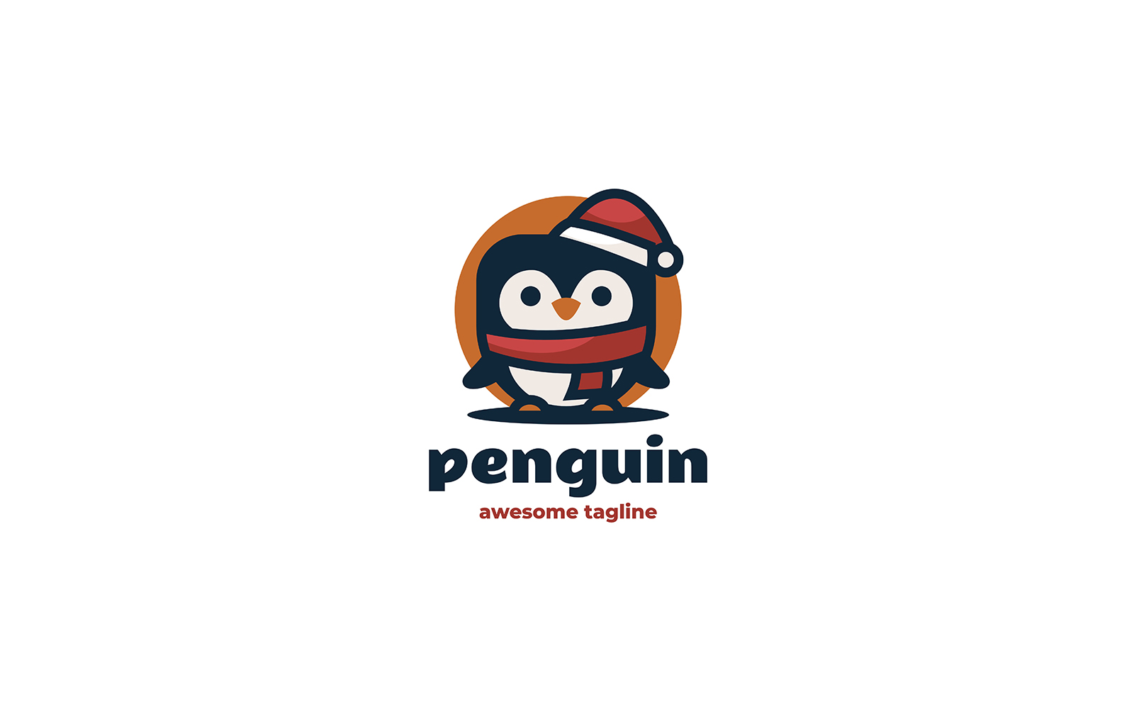 Penguin Mascot Cartoon Logo Design 2