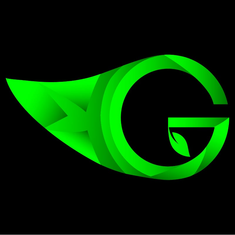 G letter leaf logo template