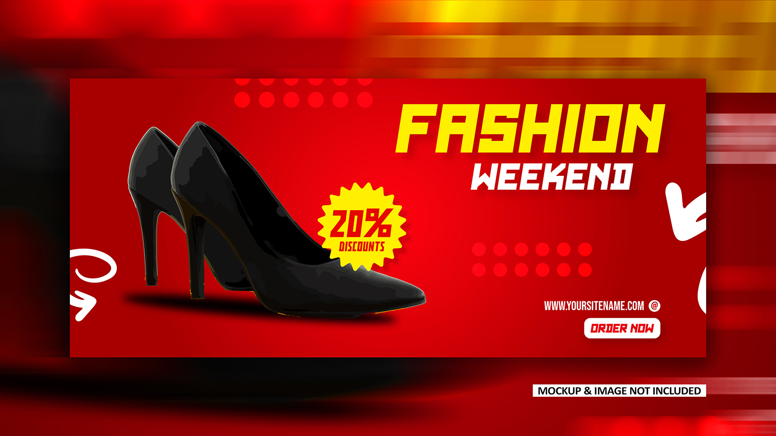 Fashion weekend promotional social media EPS vector cover banner templates