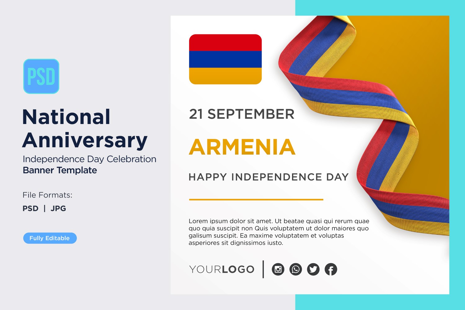 Armenia National Independence Day Celebration Banner