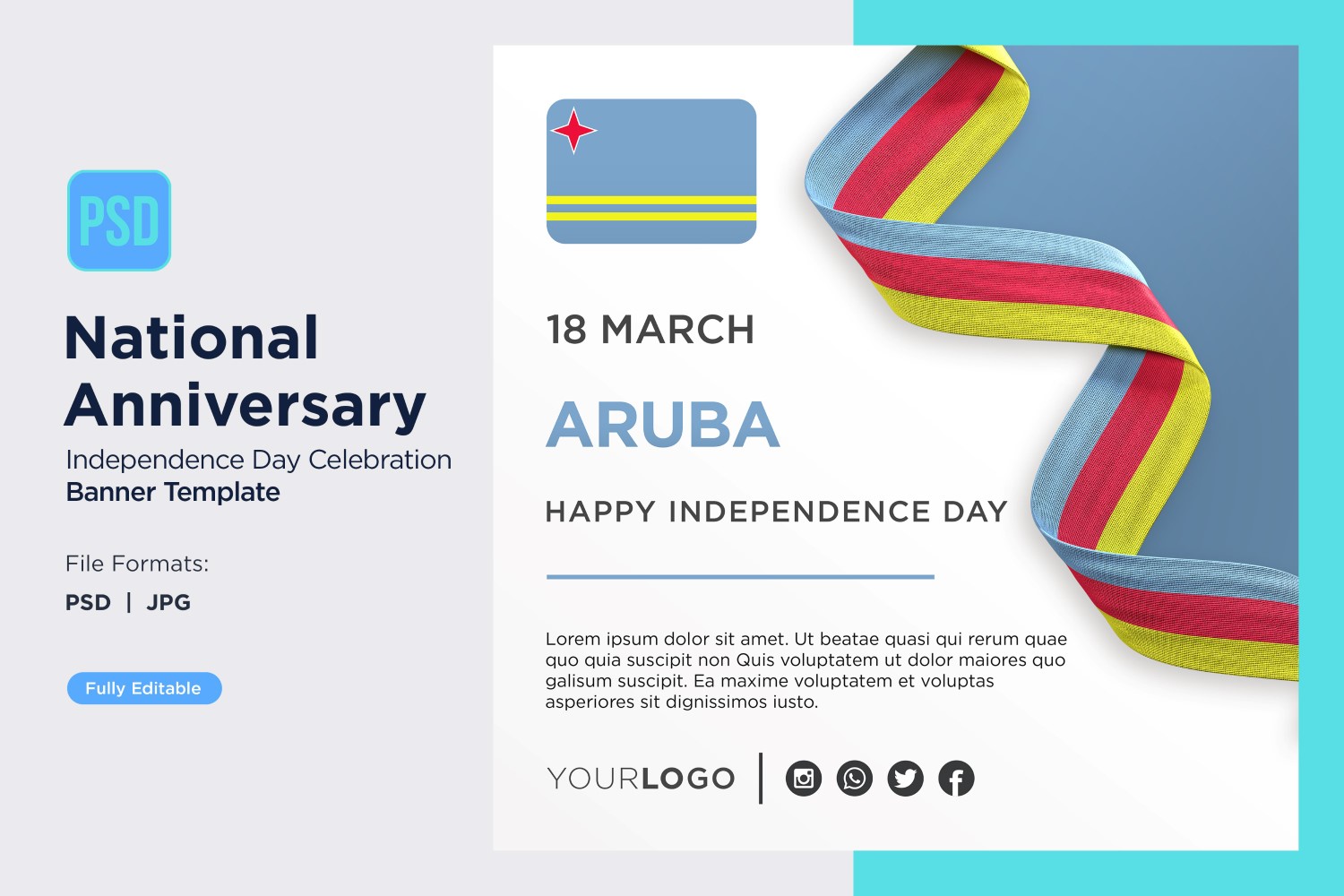 Aruba National Independence Day Celebration Banner