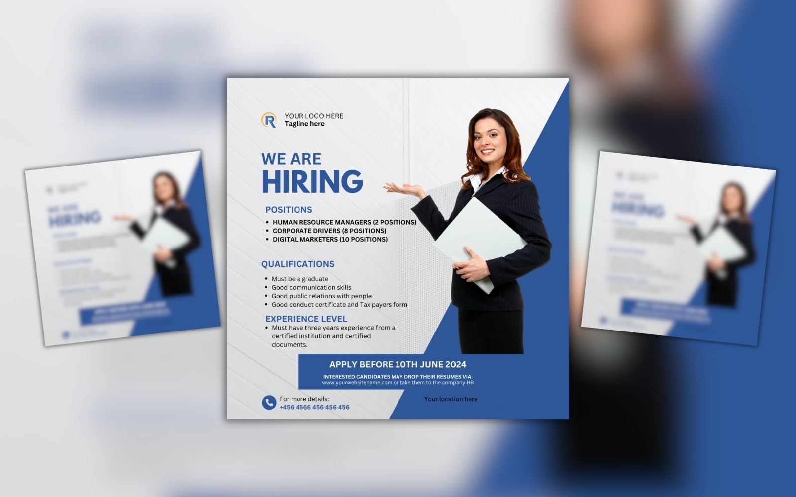 Vacant Position Canva Hiring Design Template
