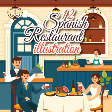Restaurant Spanish Illustrations Templates 402712