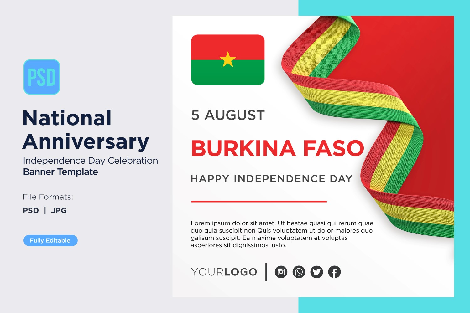 Burkina National Day Celebration Banner