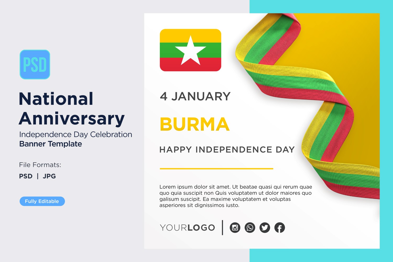 Burma National Day Celebration Banner