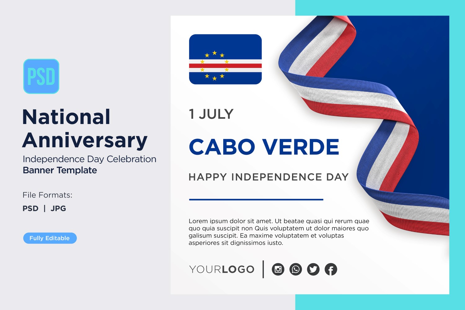 Cabo Verde National Day Celebration Banner