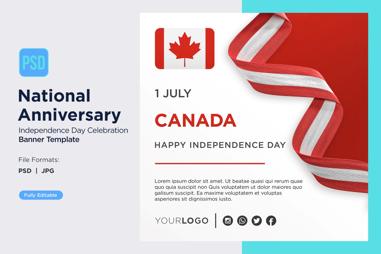 Canada National Day Celebration Banner