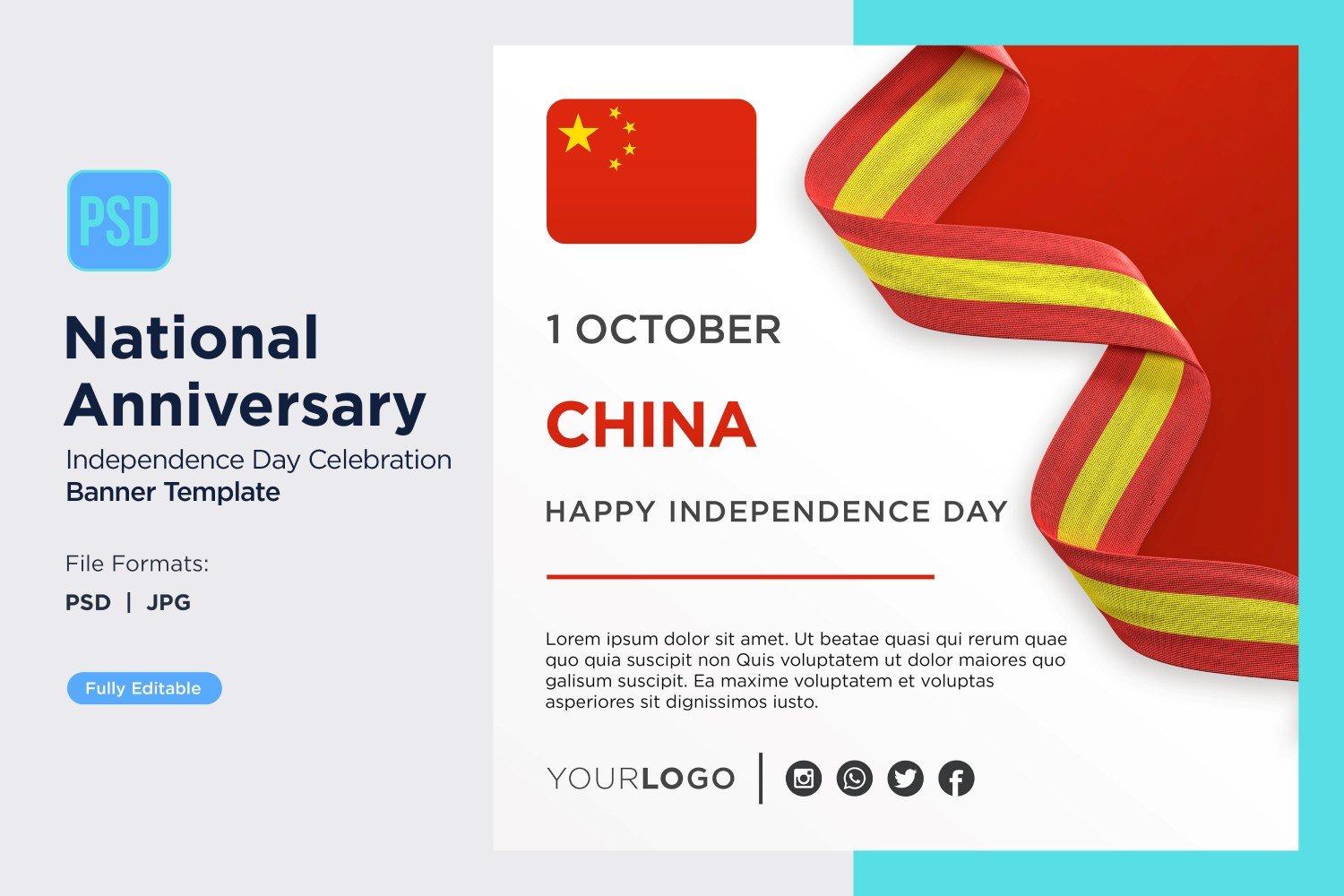 China National Day Celebration Banner