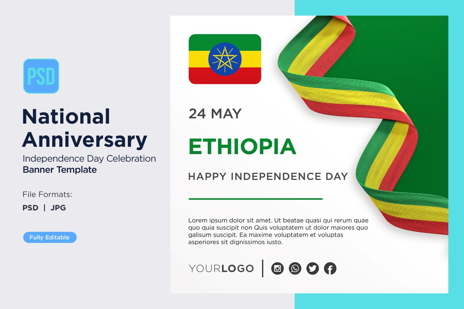 Ethiopia National Day Celebration Banner