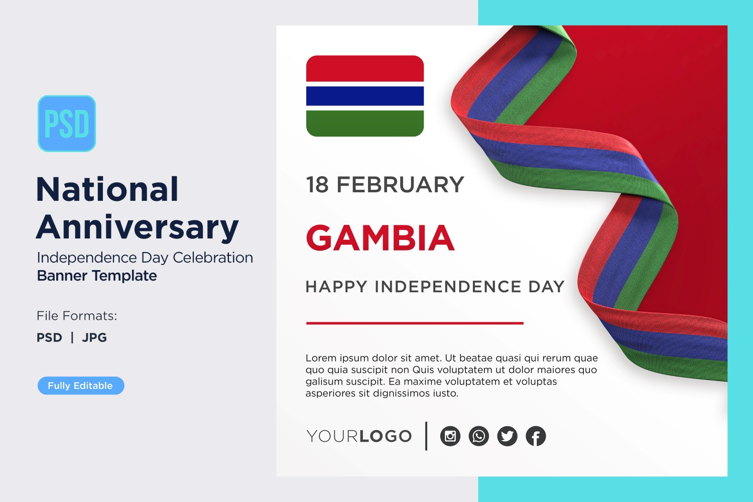 Gambia National Day Celebration Banner