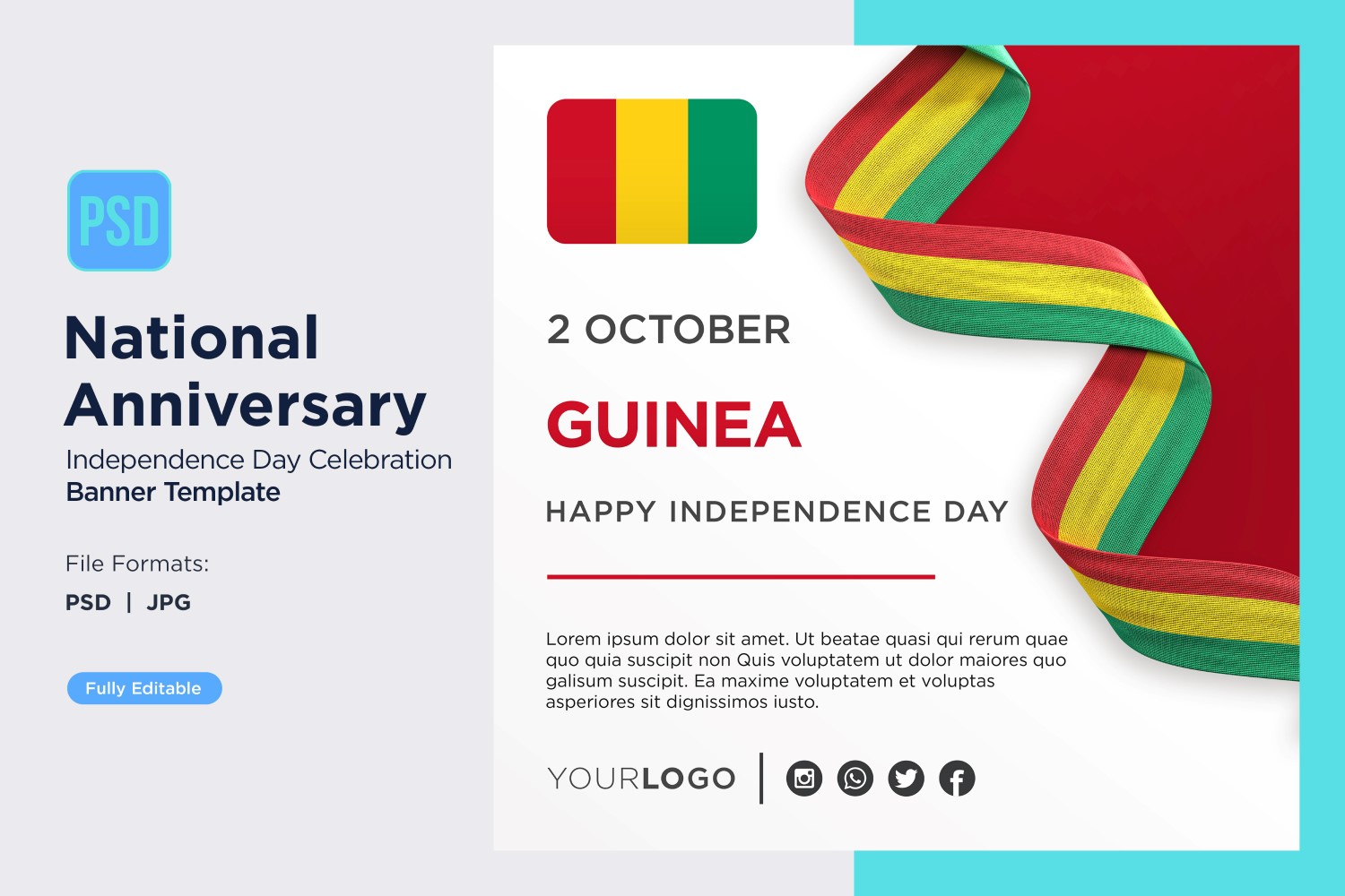 Guinea National Day Celebration Banner