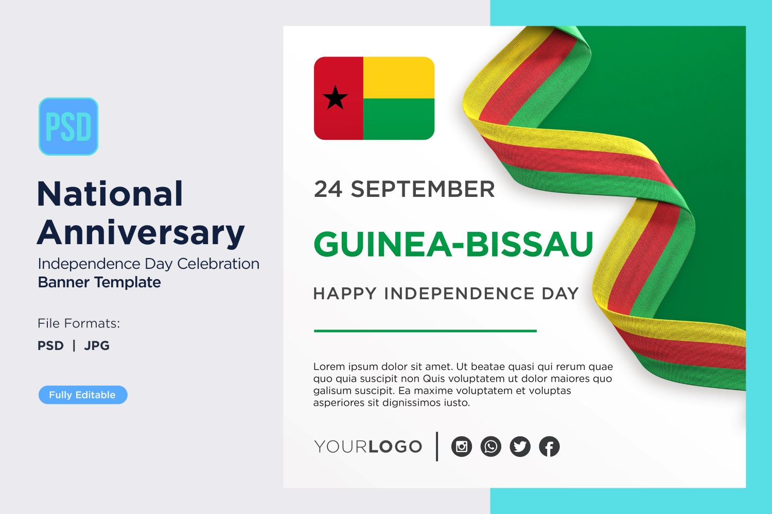 Guinea-Bissau National Day Celebration Banner