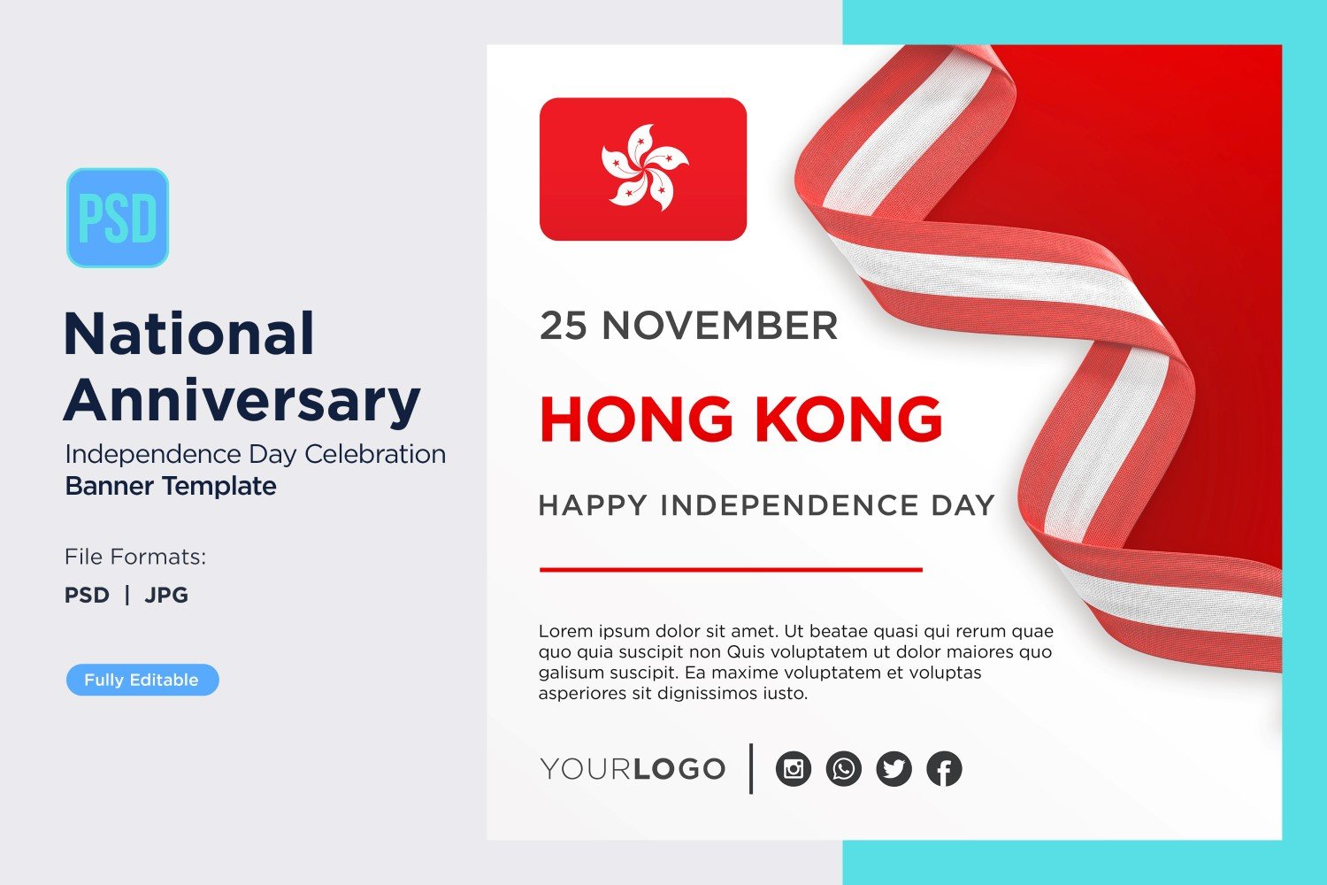 Hong Kong National Day Celebration Banner