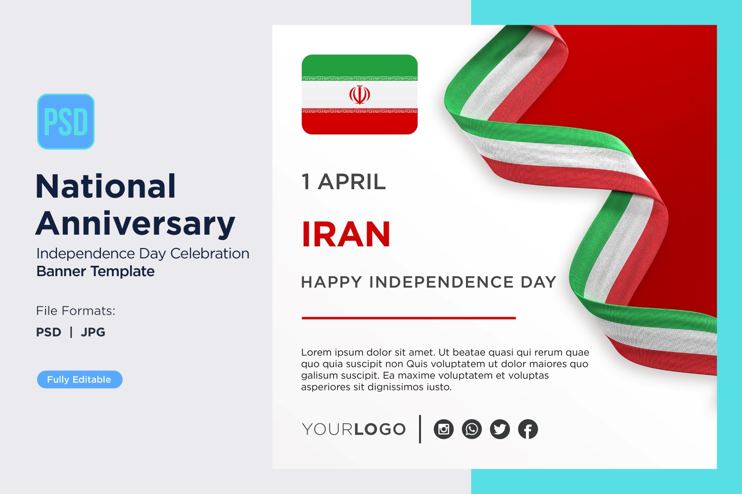 Iran National Day Celebration Banner