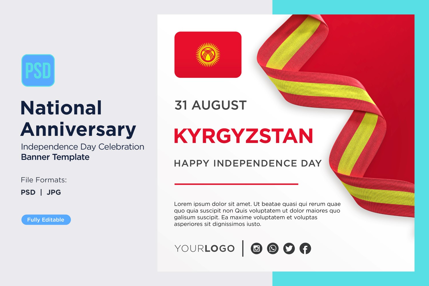 Kyrgyzstan National Day Celebration Banner