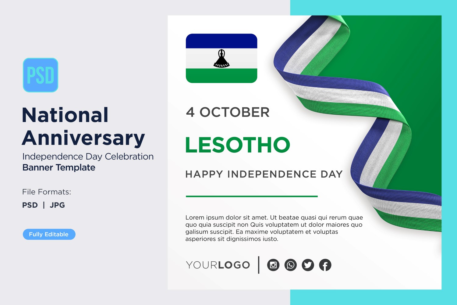 Lesotho National Day Celebration Banner