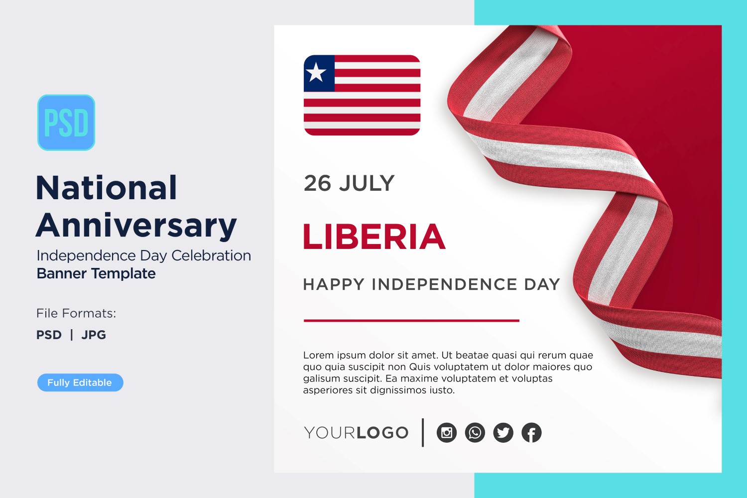 Liberia National Day Celebration Banner