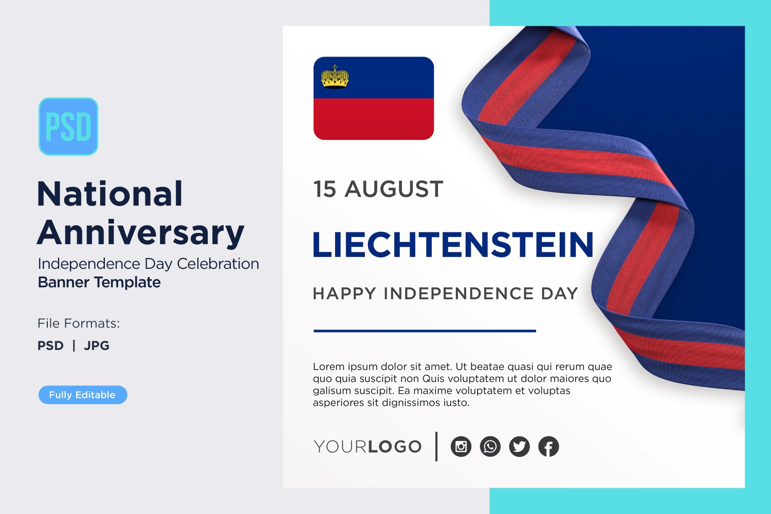 Liechtenstein National Day Celebration Banner