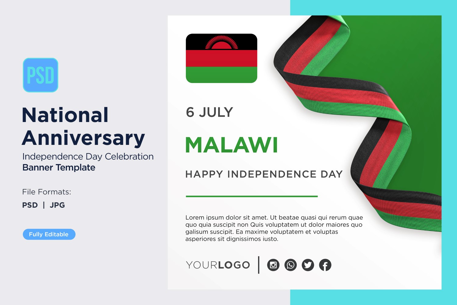 Malawi National Day Celebration Banner