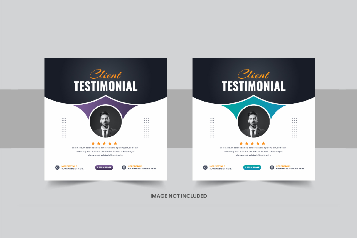 Customer feedback social media post or  client testimonial design