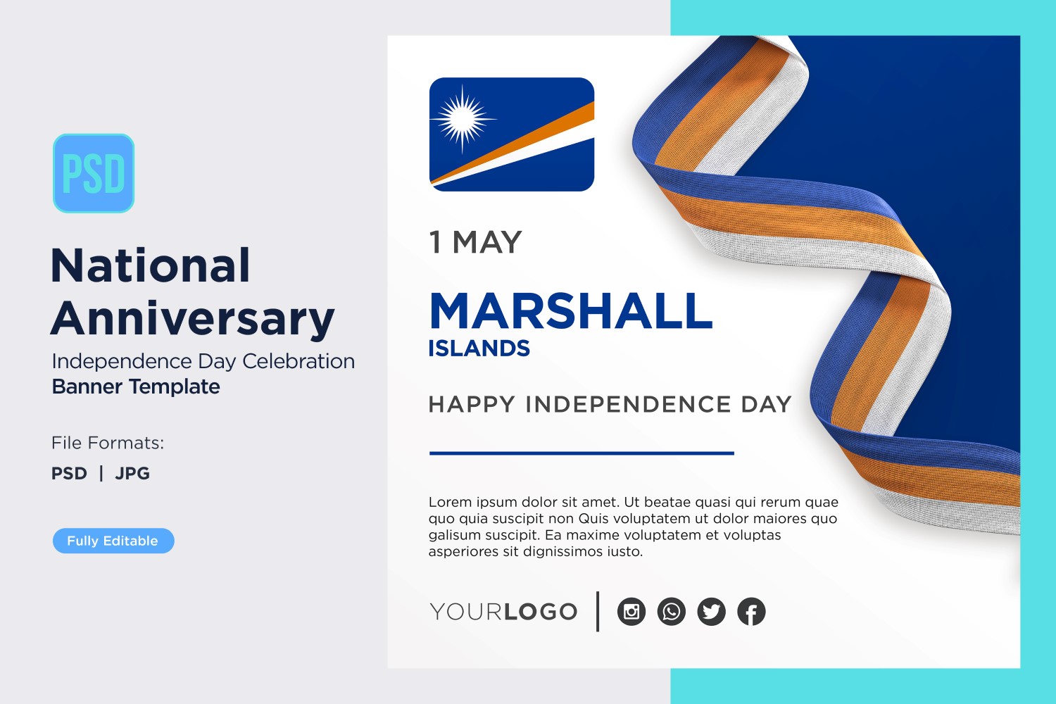 Marshall National Day Celebration Banner