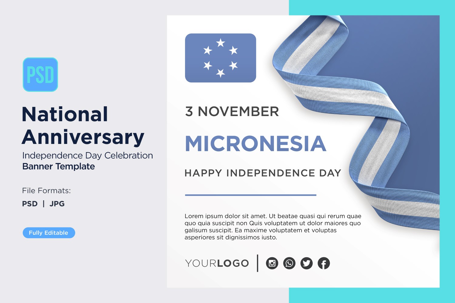 Micronesia National Day Celebration Banner