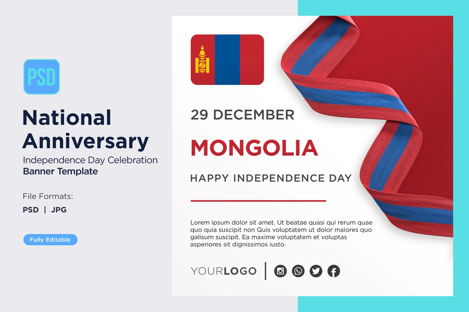 Mongolia National Day Celebration Banner