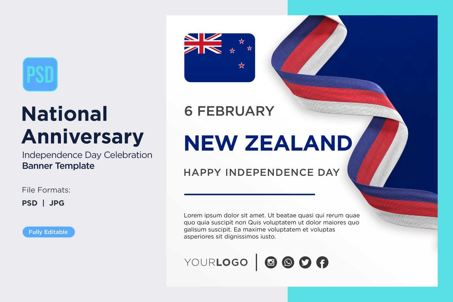 New Zealand National Day Celebration Banner