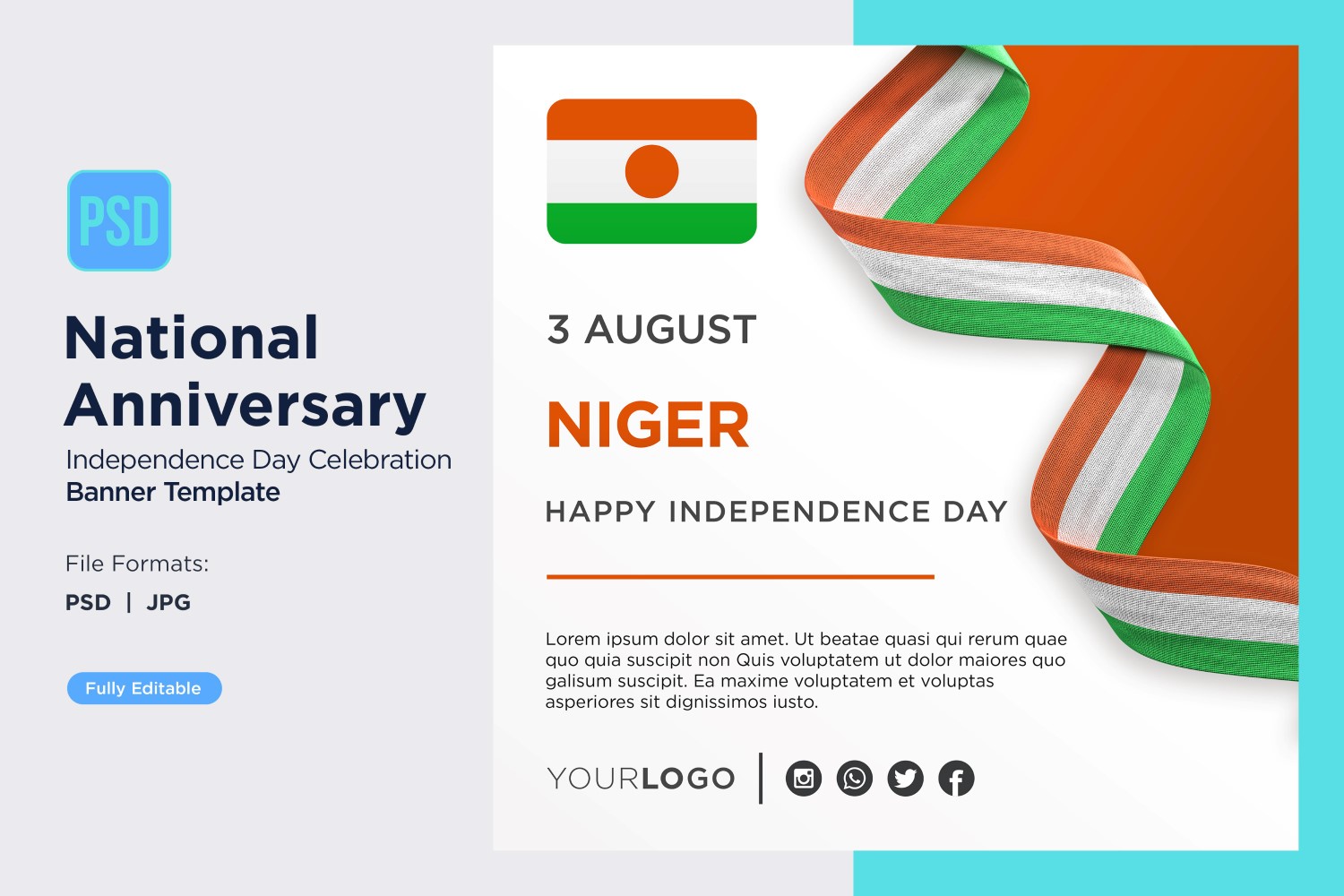 Niger National Day Celebration Banner