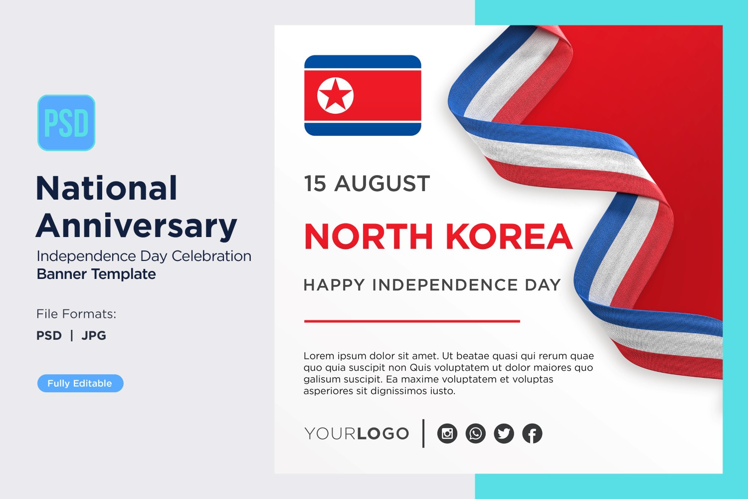 North Korea National Day Celebration Banner