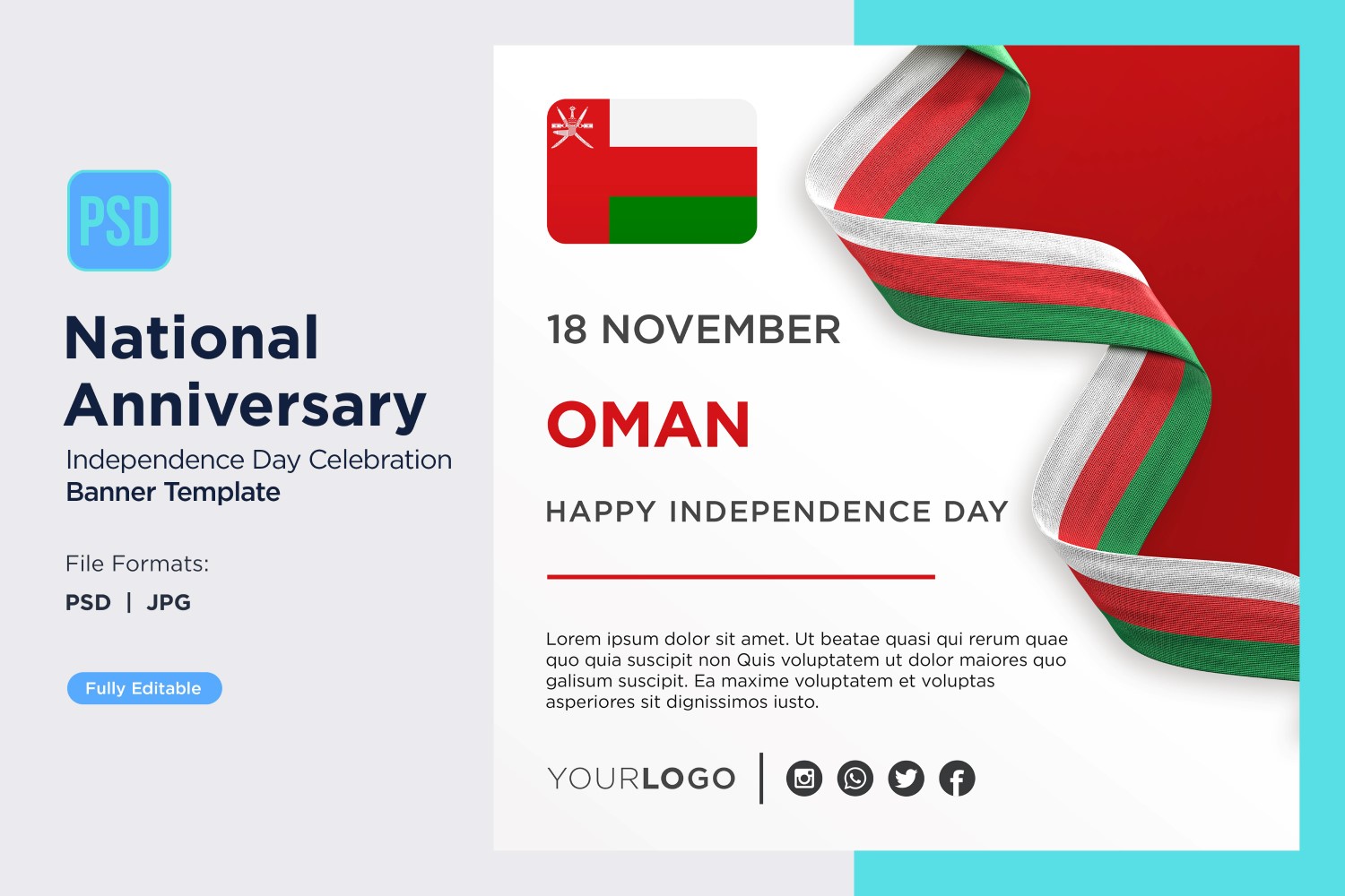 Oman National Day Celebration Banner