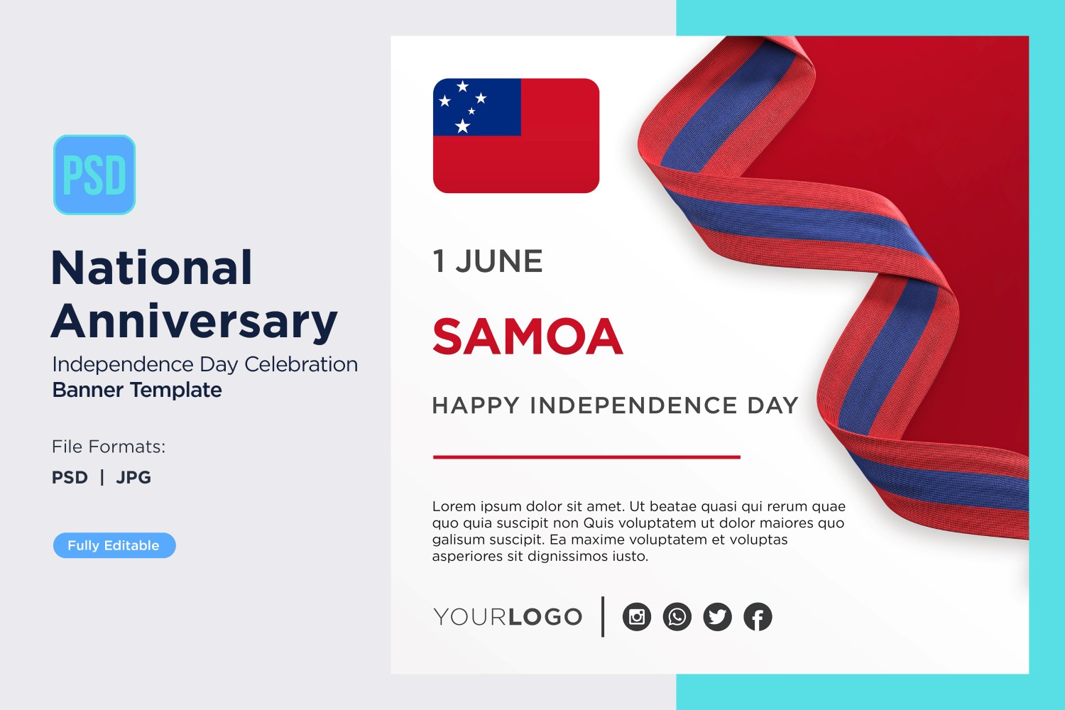 Samoa National Day Celebration Banner