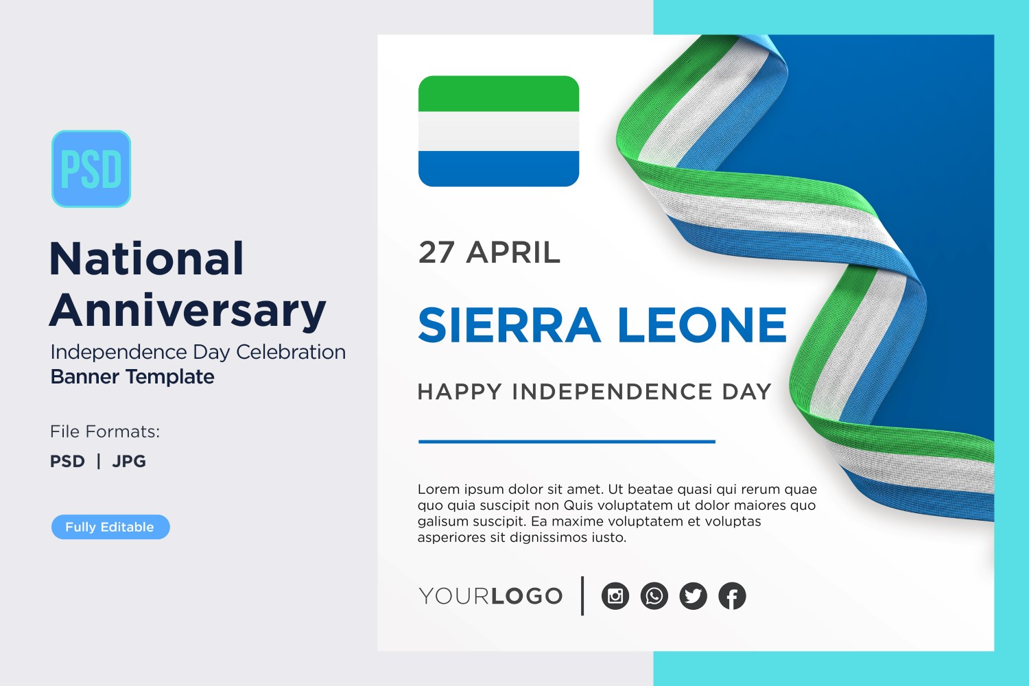 Sierra Leone National Day Celebration Banner