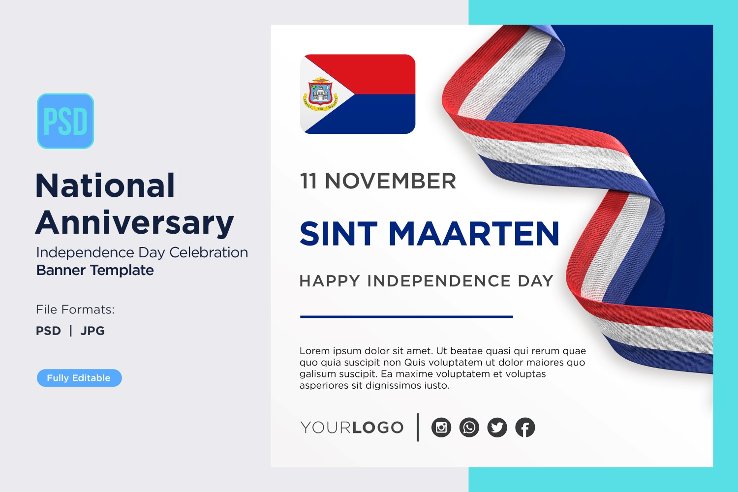 Sint Maarten National Day Celebration Banner