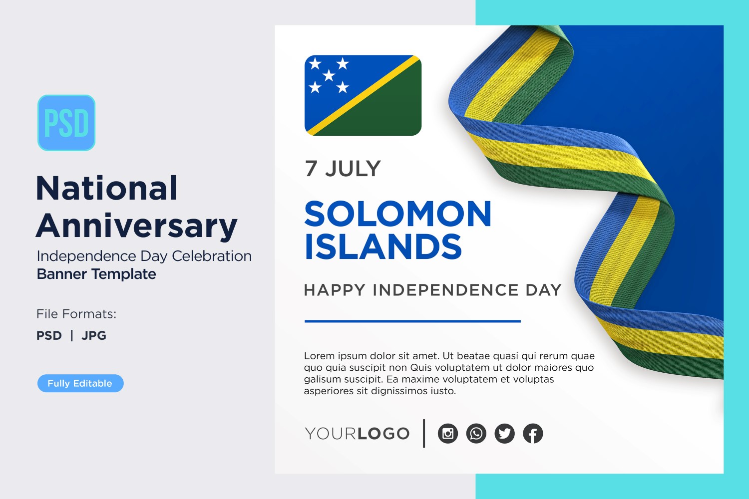 Solomon Islands National Day Celebration Banner