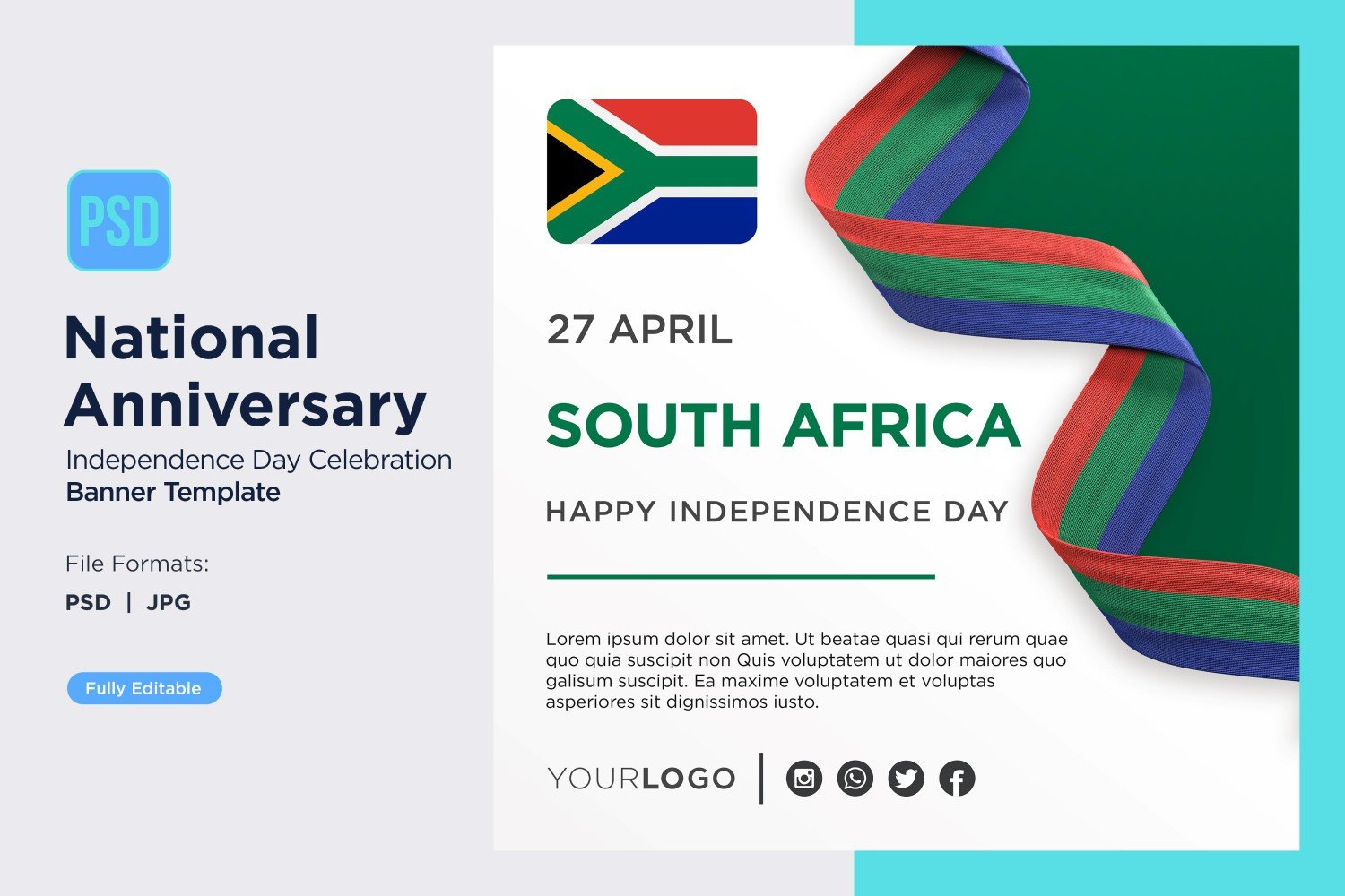 South Africa National Day Celebration Banner